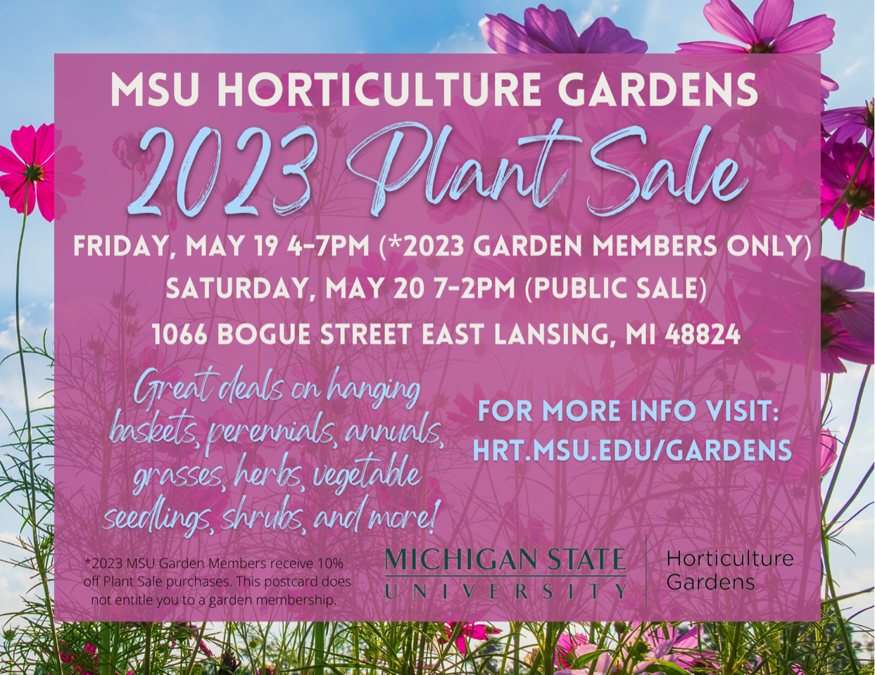 2023 Plant Sale Postcard